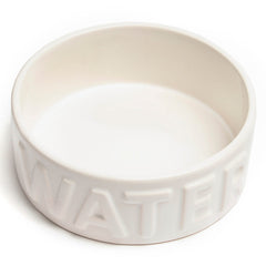 Park Life Designs Classic Water bowl front view shows spill-resistant stoneware for tidy meals.