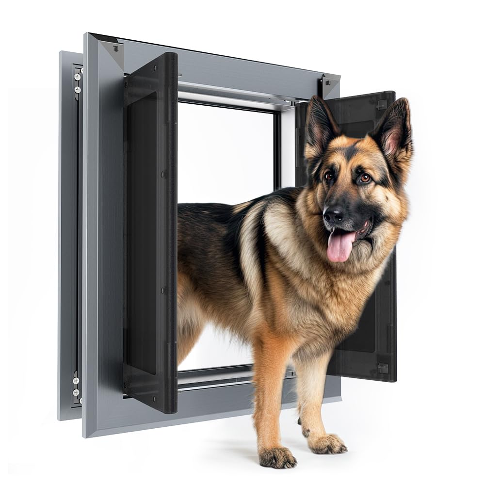 PATAPLUS aluminum dog door frame provides durable, weather-ready access for pets.