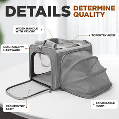 PATAZONE expandable feature shown for extra space during travel.