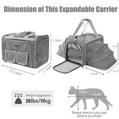 PATAZONE dog carrier dual-entrance design for quick pet entry during trips.