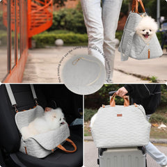 Patazone safety belt buckle over pet's collar prevents escapes.