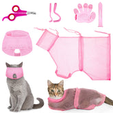 Patelai bolsa ducha gato rosa facilita baño sin mordidas