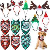 Paterr Christmas dog bandanas collection for festive photo looks