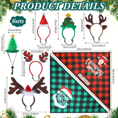 Paterr reindeer antler headband on dog adds festive charm for gatherings