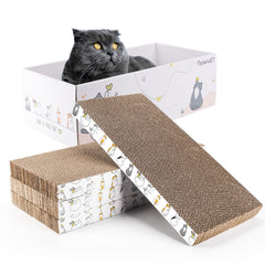 PatiencET cat scratch pad box front view highlights sturdy construction for indoor cats
