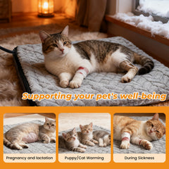 PatiencET heated cat pad washable cover demonstrates easy, hygienic cleanup after use.