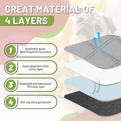 PatiencET puppy pads waterproof-bottom illustration highlights leak prevention for floors
