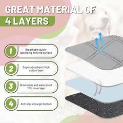 PatiencET pad with waterproof bottom protects floors and reduces mess.