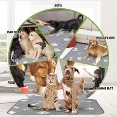 PatiencET washable pee pad non-slip back helps keep pads in place on floors.