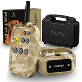 PATPET dog shock collar remote ready for quick recall and obedience training.