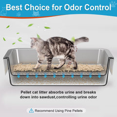 Paulmele sifting pan with holes designed for pine pellets for easy separation