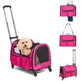 PAW BALLET cat carrier with wheels enables quick, easy setup for on-the-go travel.