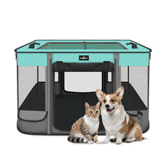 PAW BALLET foldable pet playpen assembly demonstrates quick setup for on-the-go pet spaces.