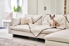 PAW BRANDS PupProtector short faux fur side closeup for cozy calming texture