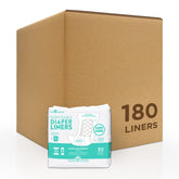 Paw Inspired dog diaper liners pack front view demonstrates convenient, ready-to-use absorbent inserts.