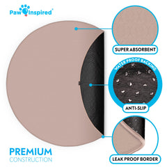 Paw Inspired round pee pad odor control close-up
