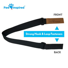 Paw Inspired small-dog diaper setup shows stay-on capability during walks