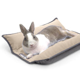 Paw Inspired Snuggle Bunny Bed gray-beige variant offers soft, calming comfort for small pets.