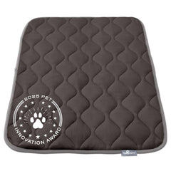 Paw Inspired washable crate mat gray top view shows plush comfort for dogs