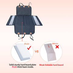 Paw Jamboree dog seat cover waterproof layer protects car upholstery.