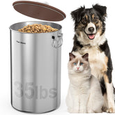 Paw Libero 35lb stainless steel dog food storage container keeps kibble fresh