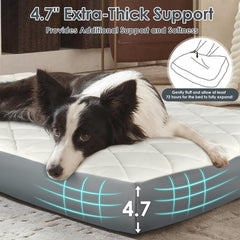 Paw Libero bed thickness 4-7 inch side profile emphasizes lasting loft and durability.
