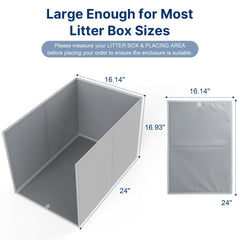 Paw Libero foldable litter box enclosure open-top view shows easy litter pan insertion.