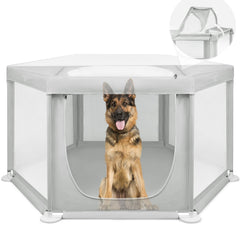 Paw Libero indoor hexagon playpen with spacious layout for larger pets