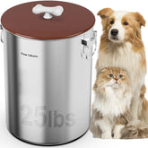 Paw Libero stainless steel container front view showcasing durable construction and freshness.