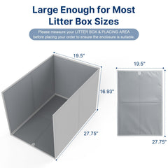 Paw Libero three-sided high-wall splash-guard provides extra protection and privacy.