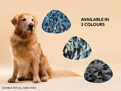 PAW5 snuffle-mat doubles as a cozy bed for dogs during playtime.