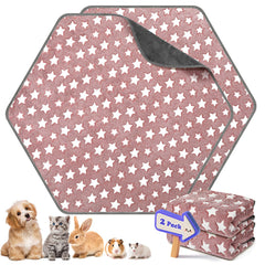 Pawaboo 2-pack 43in playpen pad pack shot highlights cozy, washable comfort for small pets.