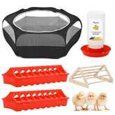 Pawaboo 5-in-1 chick feeder starter kit assembly view for orderly feeding