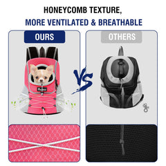 Pawaboo breathable mesh fabric keeps pets cool during walks and hikes