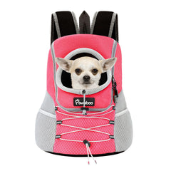 Pawaboo dog carrier backpack front pink for secure front-facing travel up to 5 lbs