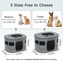 Pawaboo dog playpen foldable carrying case for easy travel and storage
