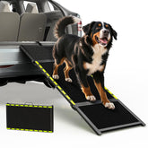 Pawaboo dog ramp 67in long demonstrates extended access for easy car entry.