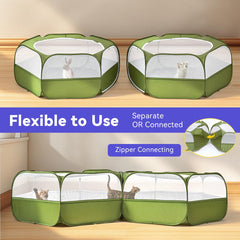 Pawaboo Extra Large Playpen front view with easy access and ventilation