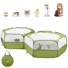 Pawaboo Extra Large Playpen side view shows roomy, safe play space