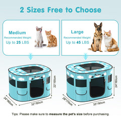 Pawaboo portable dog playpen ready for outdoor travel with secure setup.