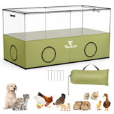 Pawaboo small animal playpen green outer view showing spacious enclosure
