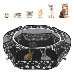 Pawaboo small animals playpen setup for quick, safe indoor or outdoor pet play.