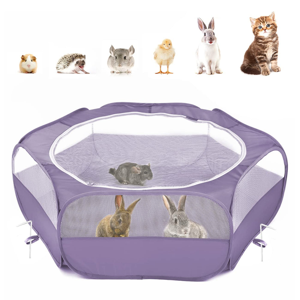 Pawaboo small animals playpen unfolded – spacious indoor/outdoor enclosure for chicks and small pets.
