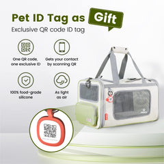 Pawaii cat carrier expandable side demonstrates extra space for comfort