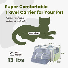 Pawaii cat carrier four-sided mesh emphasizes ventilation during travel
