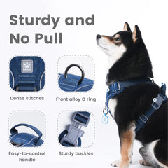 Pawaii no-pull harness reflective-strips visible at night for safety.