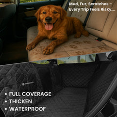 Pawander waterproof seat cover resists spills and dirt for clean rides