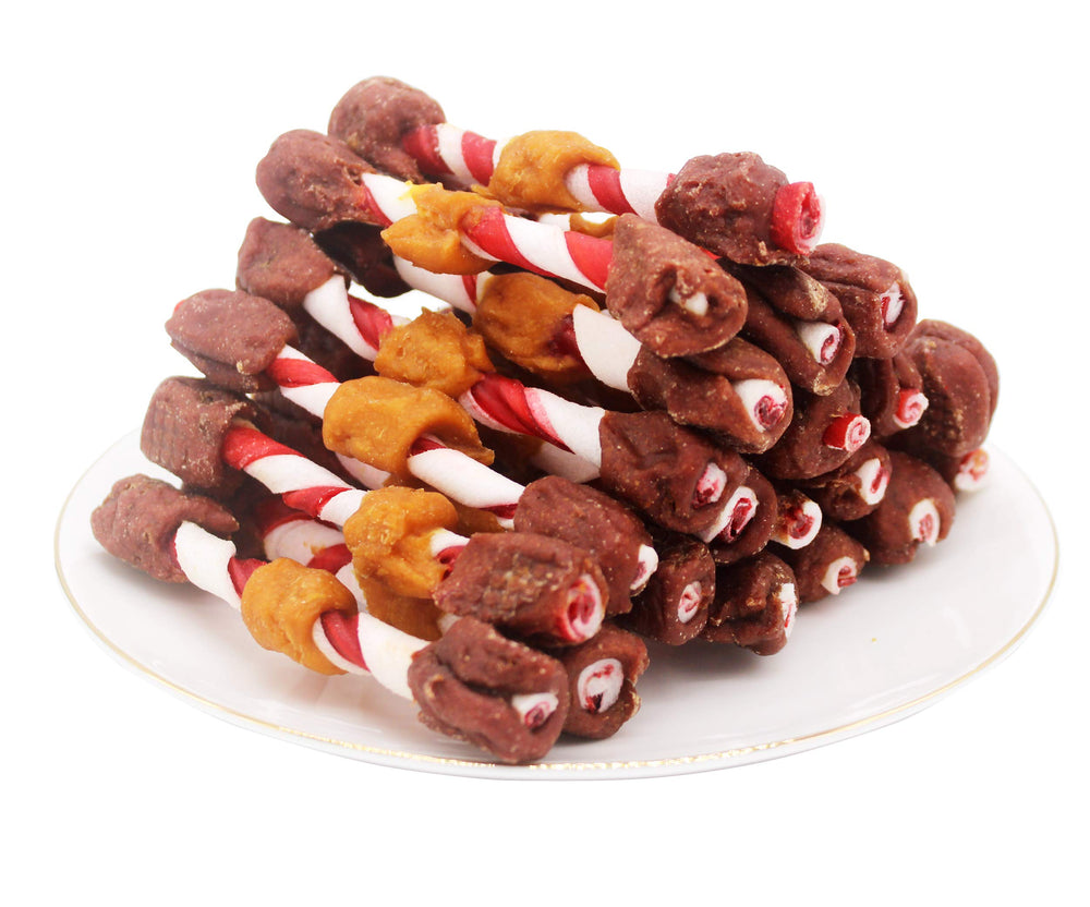Pawant Triple Flavored Kabob pack front shows a tasty training snack for dogs