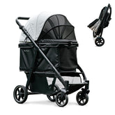 Pawccoli medium dog stroller sunshade offers shaded rides for pets