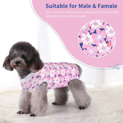 Pawcomon dog surgery recovery suit abdominal-area protection, soft fabric.